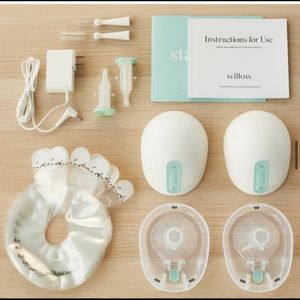 WILLOW BREAST PUMPS generation 3, 2 milk storage containers, 2 sizing inserts